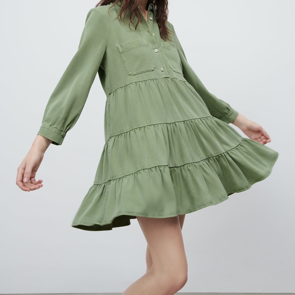 Zara ruffled mini dress